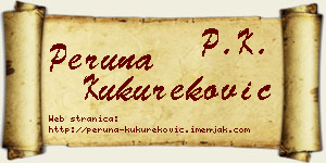 Peruna Kukureković vizit kartica
